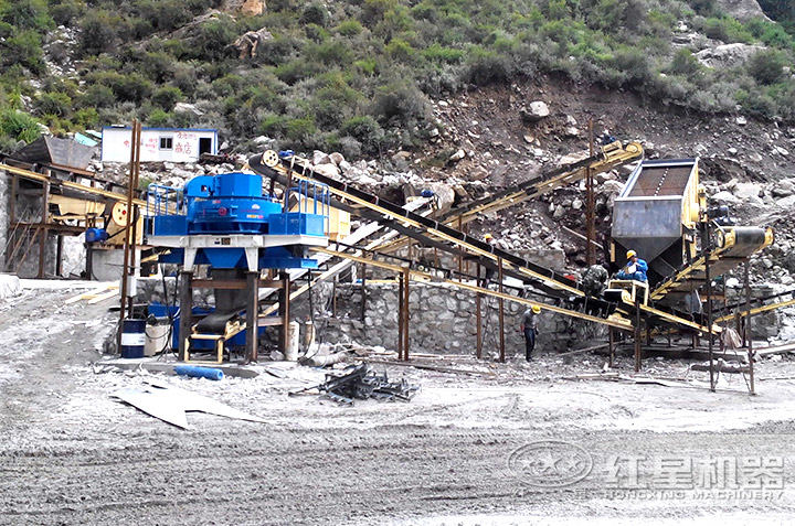 vsi制砂機(jī)用戶生產(chǎn)現(xiàn)場(chǎng)，多個(gè)現(xiàn)場(chǎng)提供就近參觀