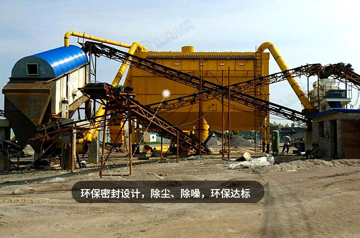 用戶鵝卵石破碎現(xiàn)場，實現(xiàn)綠色生產(chǎn)