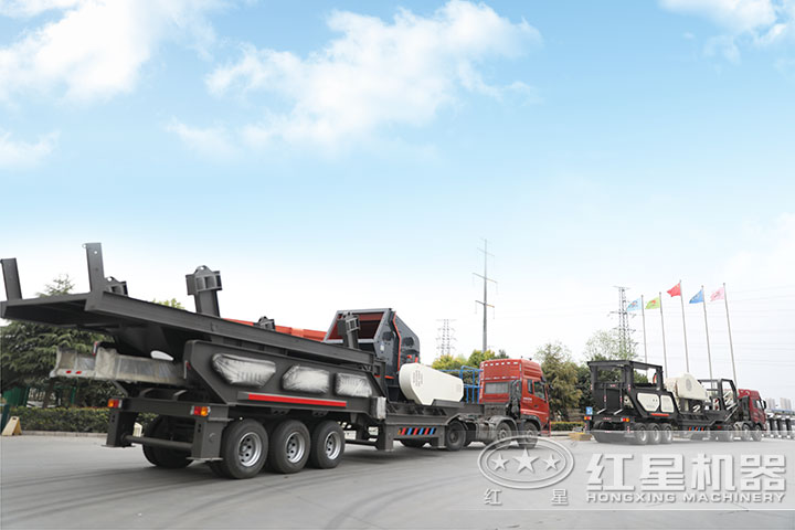 移動破碎站發(fā)貨現場