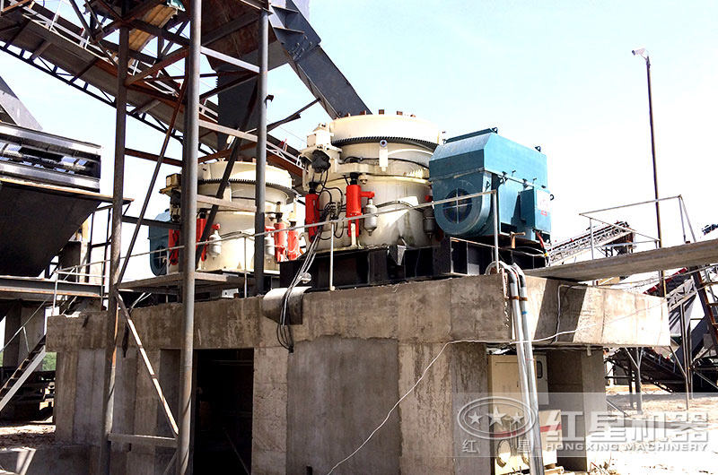 圓錐破產(chǎn)量大，自動(dòng)化程度高，適合中大型砂石廠